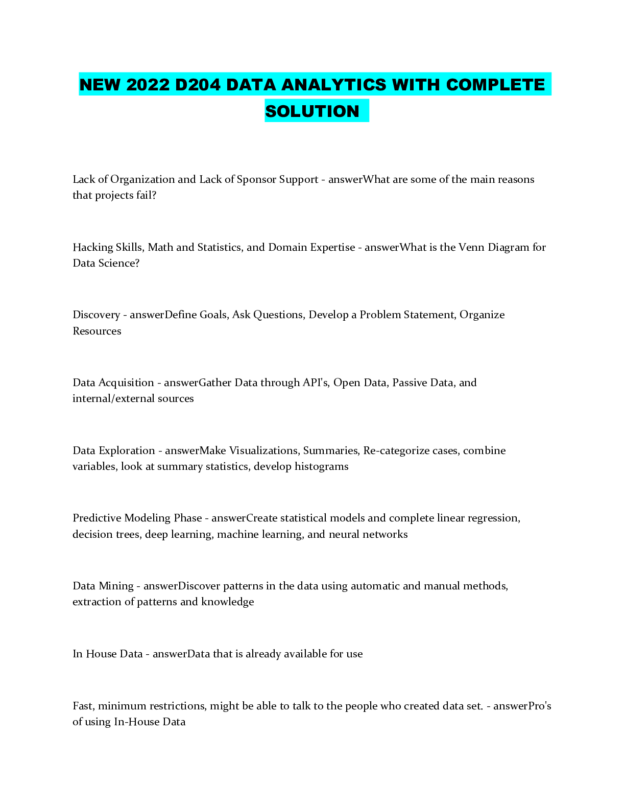 Preview image of NEW 2022 D204 DATA ANALYTICS WITH COMPLETE SOLUTION document